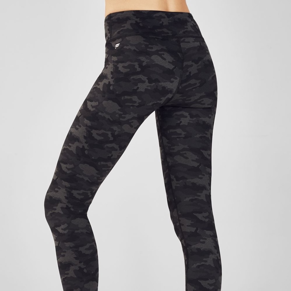 Fabletics Mid-Rise Printed Heathered Leggings